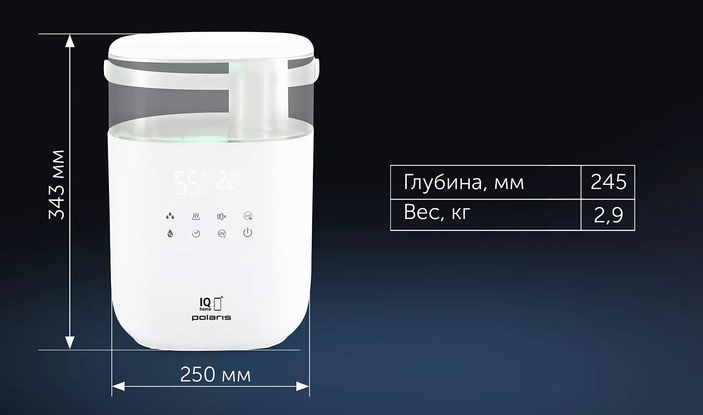 Увлажнитель воздуха Polaris PUH 6060 Wi-Fi IQ Home - rich_content №6