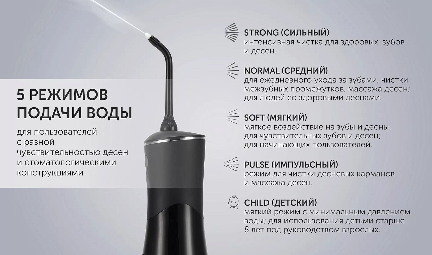 Ирригатор Polaris PWF 0301T Smart Display - rich_content №4