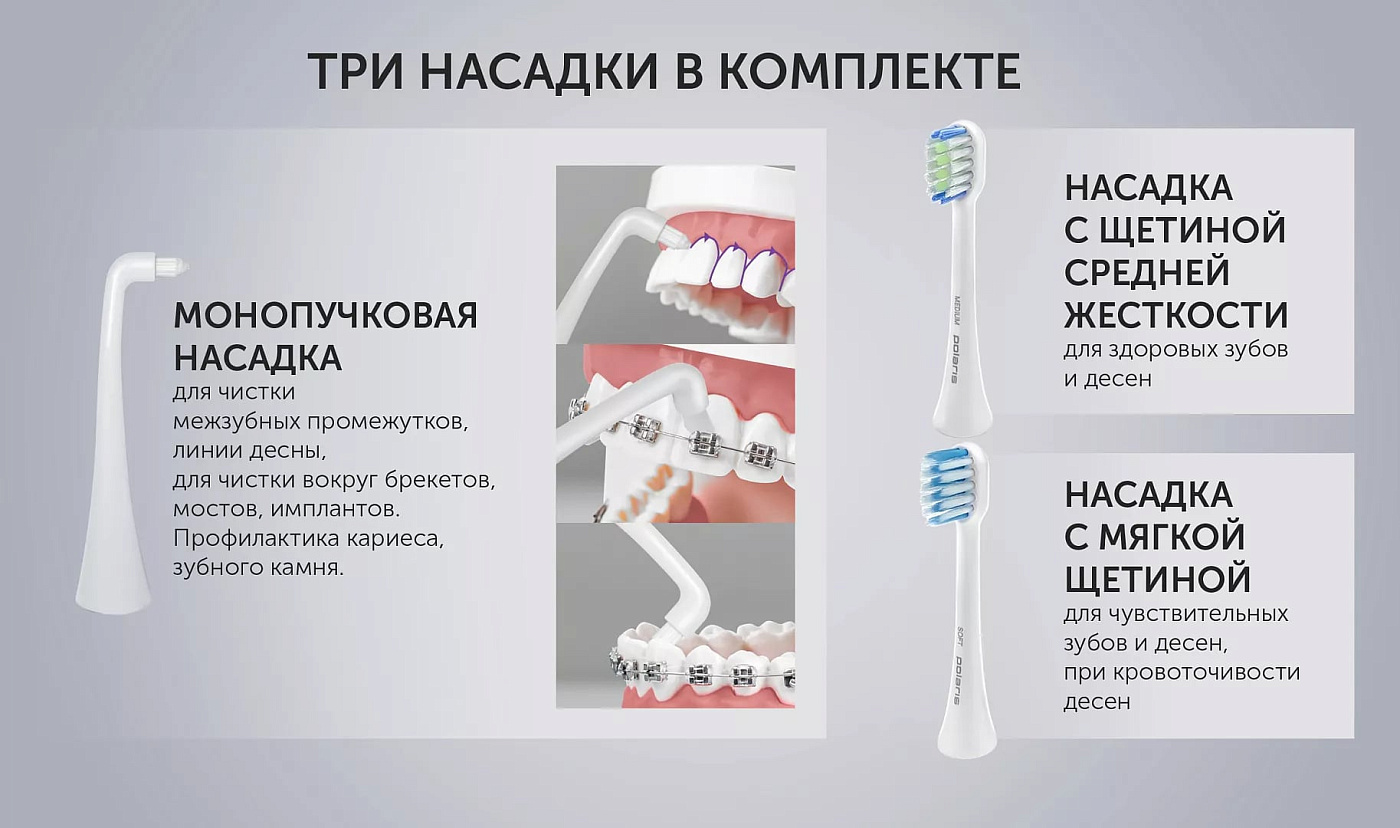 Электрическая зубная щетка Polaris PETB 0701 TC - rich_content №1